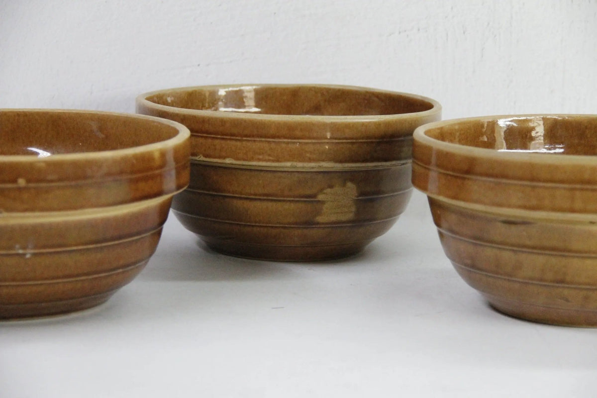 Assorted Antique Stoneware Bowl | Crock Mixing/Stacking - Debra Hall Lifestyle