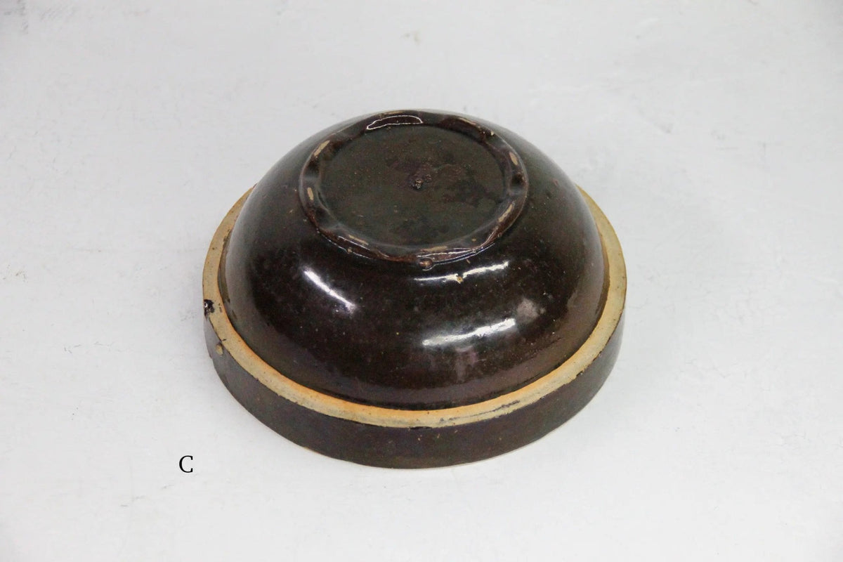 Assorted Antique Stoneware Bowl | Kitchen Crock Mixing Bowl-Brown - Debra Hall Lifestyle