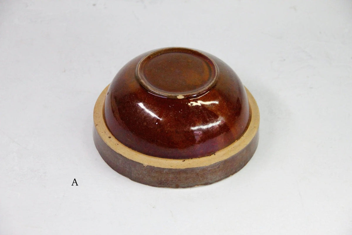 Assorted Antique Stoneware Bowl | Kitchen Crock Mixing Bowl-Brown - Debra Hall Lifestyle