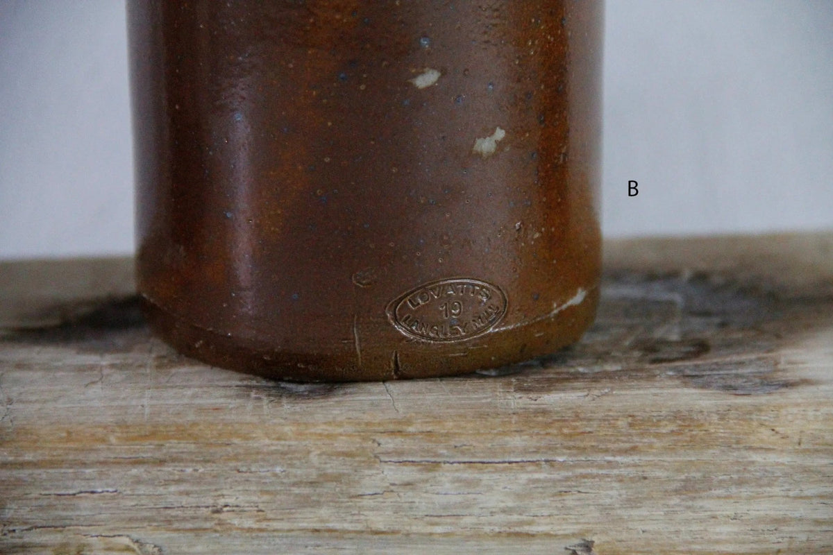 Assorted Antique Stoneware Ink Bottle | Brown Mini Crock - Debra Hall Lifestyle