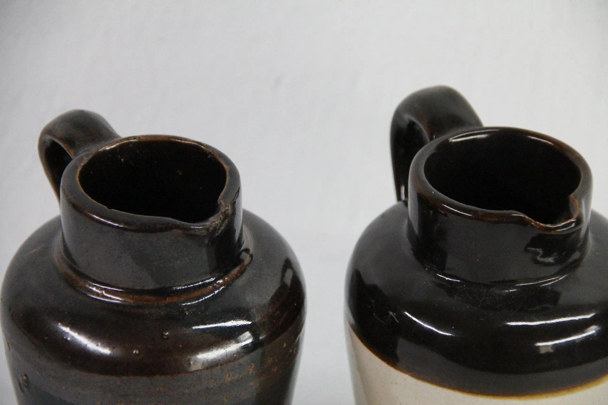 Assorted Antique Stoneware Pitcher | Brown Dipped Glaze - Debra Hall Lifestyle