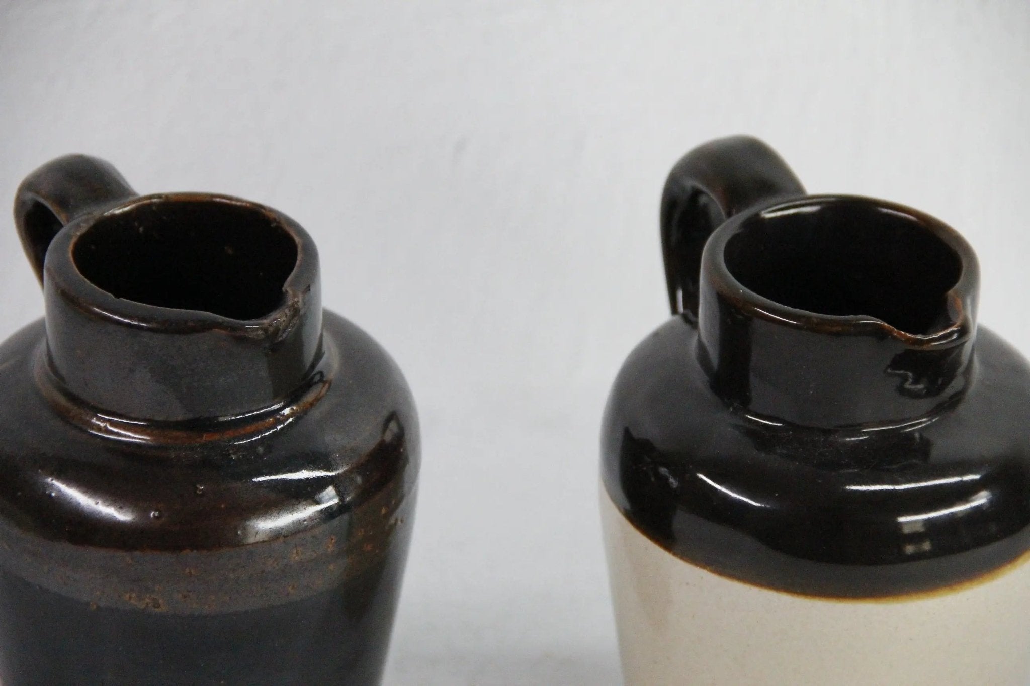 Assorted Antique Stoneware Pitcher | Brown Dipped Glaze - Debra Hall Lifestyle