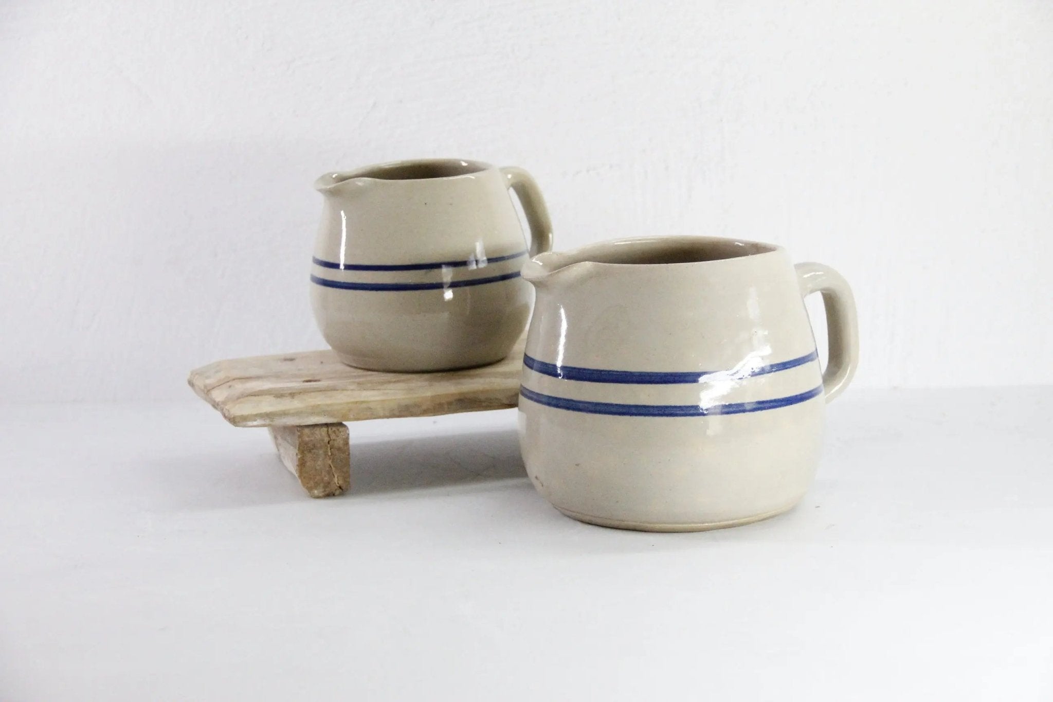 Assorted Antique Stoneware Pitcher Marshall | Blue Band - Debra Hall Lifestyle