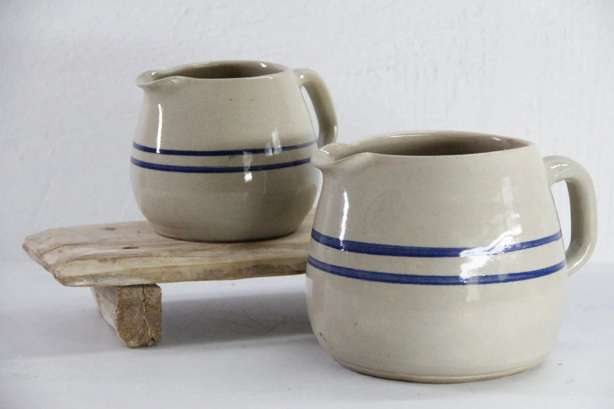 Assorted Antique Stoneware Pitcher Marshall | Blue Band - Debra Hall Lifestyle