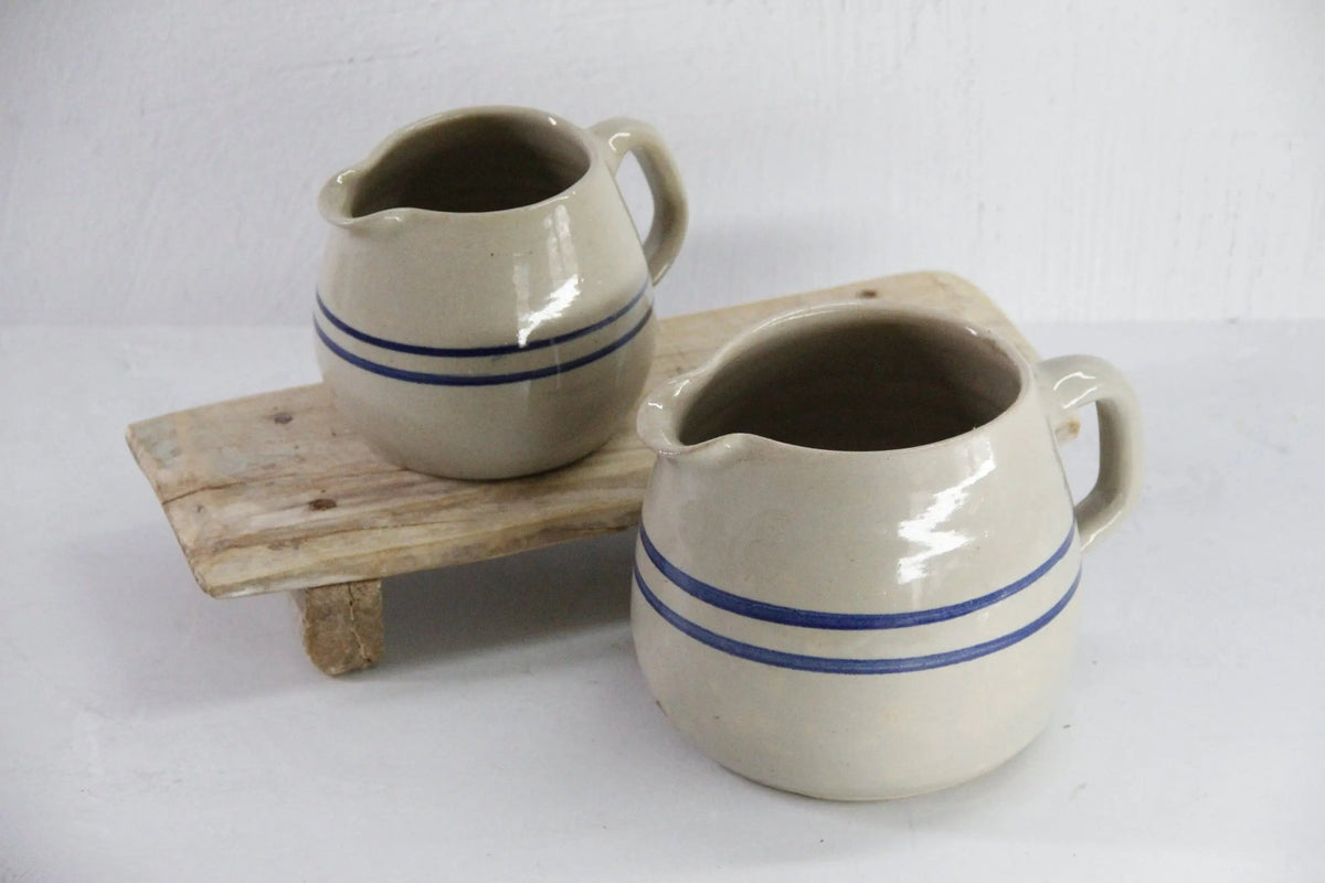 Assorted Antique Stoneware Pitcher Marshall | Blue Band - Debra Hall Lifestyle