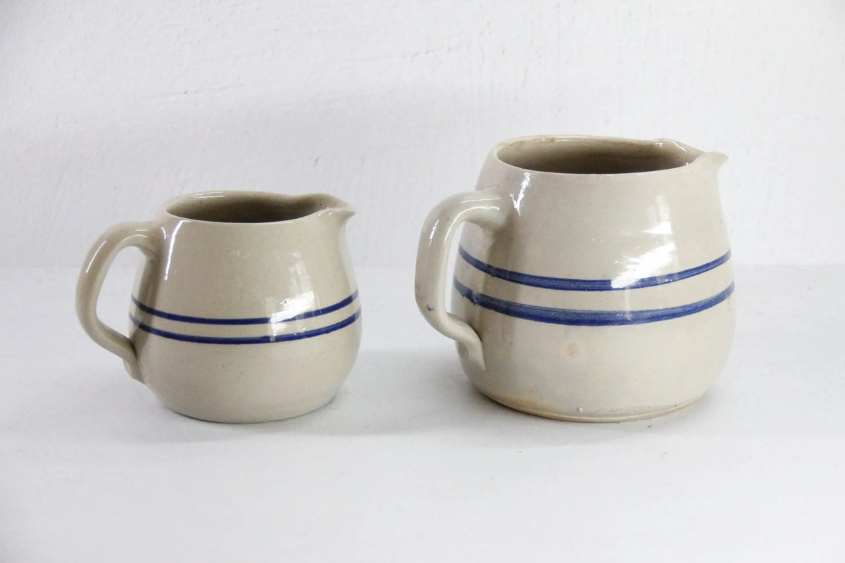 Assorted Antique Stoneware Pitcher Marshall | Blue Band - Debra Hall Lifestyle