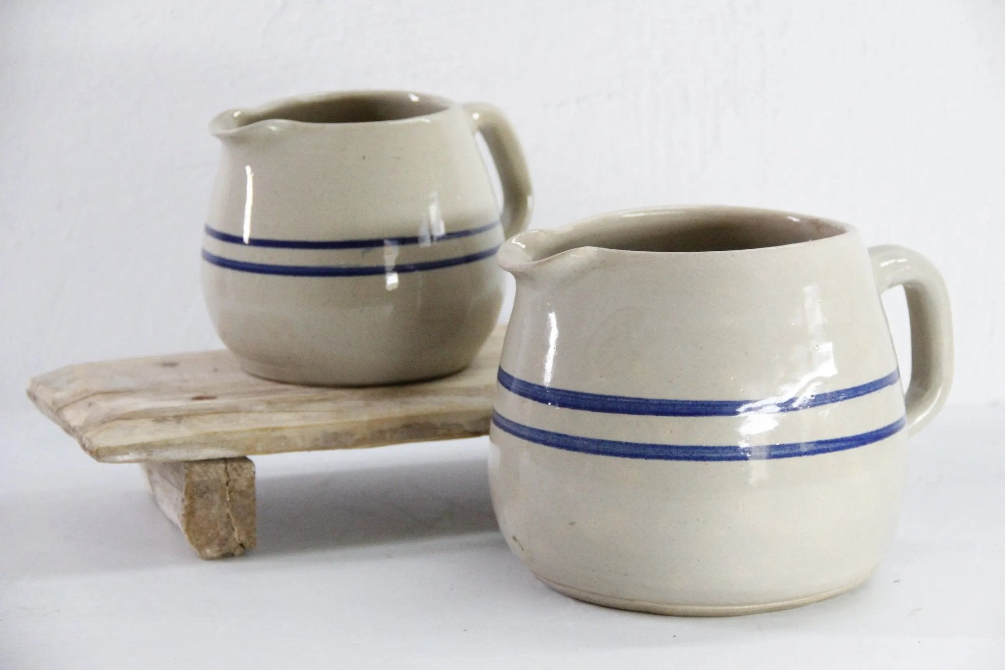 Assorted Antique Stoneware Pitcher Marshall | Blue Band - Debra Hall Lifestyle