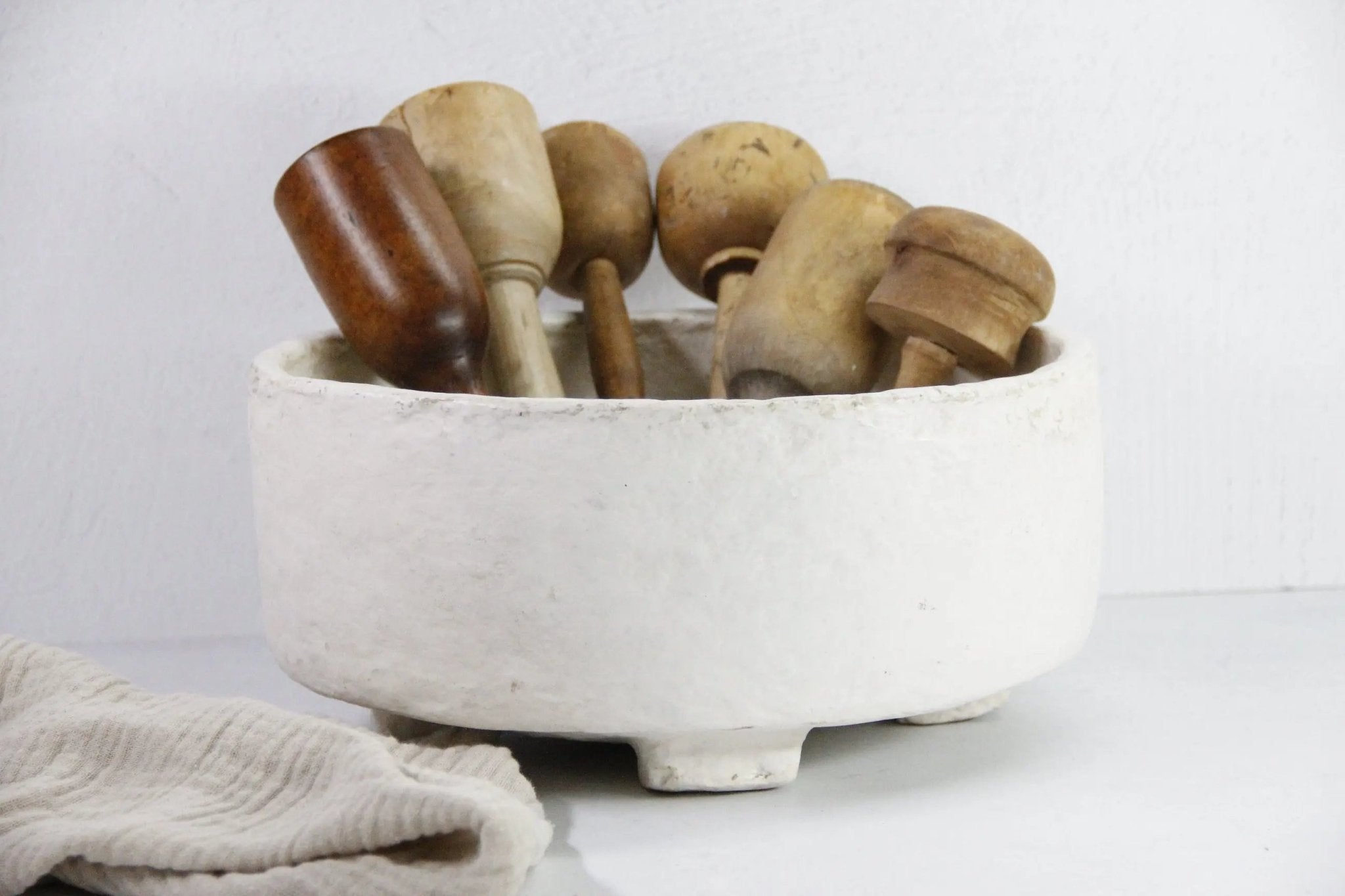 Assorted Antique Wooden Masher | French Kitchen Decor - Debra Hall Lifestyle