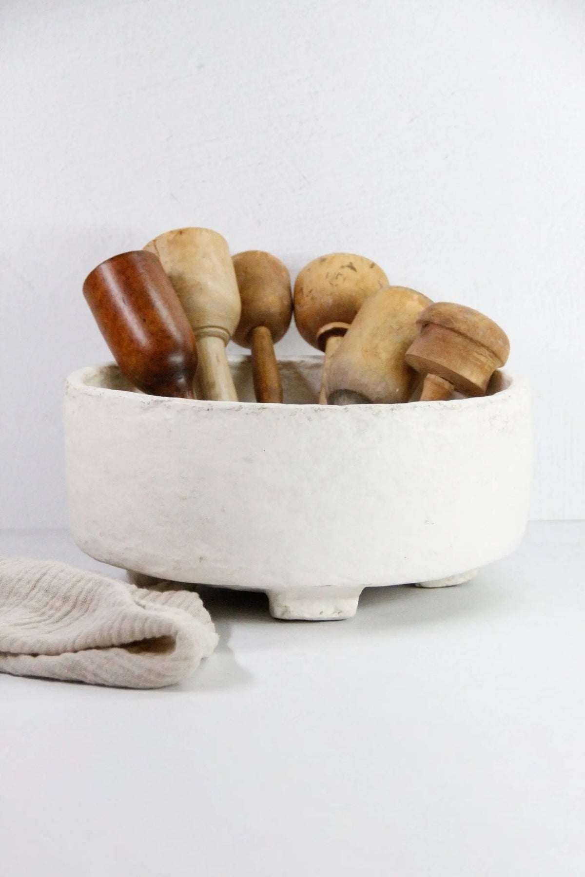 Assorted Antique Wooden Masher | French Kitchen Decor - Debra Hall Lifestyle