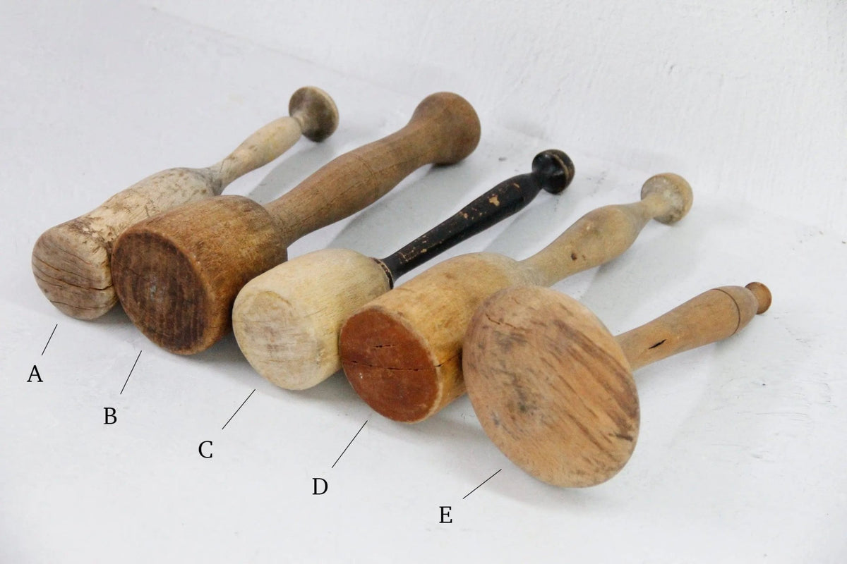 Assorted Antique Wooden Masher | French Kitchen Decor-One - Debra Hall Lifestyle