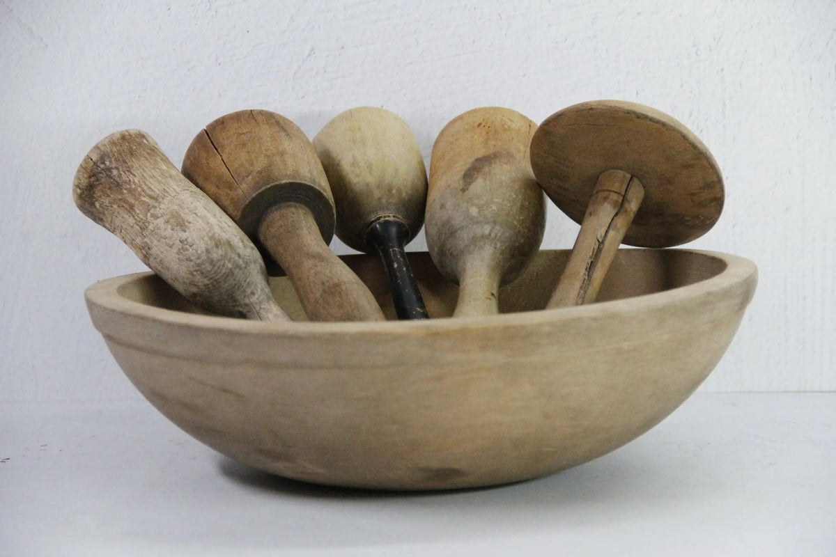 Assorted Antique Wooden Masher | French Kitchen Decor-One - Debra Hall Lifestyle