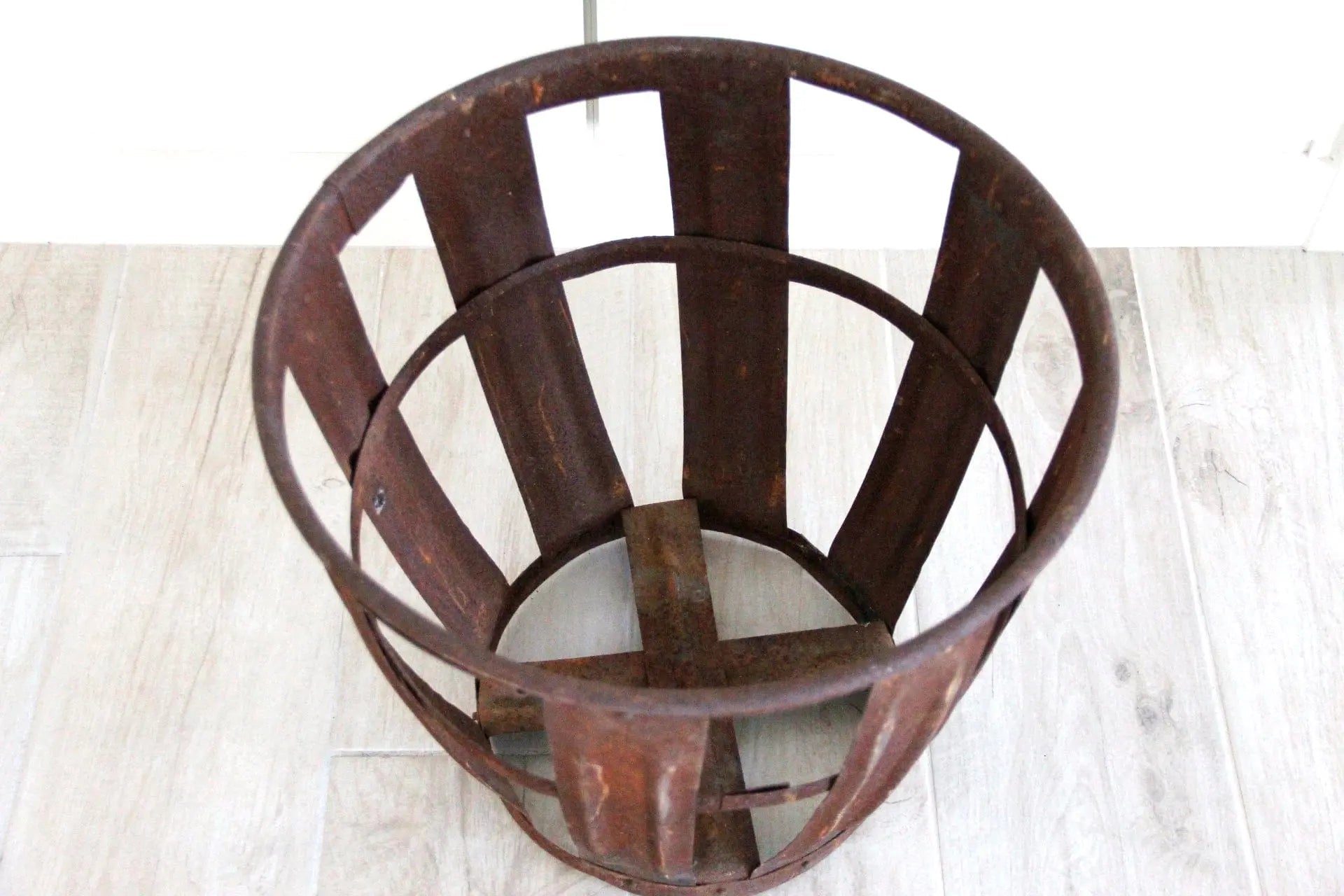Basket Demijohn | French Iron Cage for Bottle Transport - Debra Hall Lifestyle