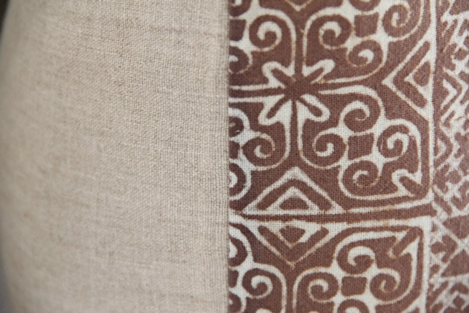 Batik Pillow | Vintage Chocolate Brown Textile Cover - Debra Hall Lifestyle