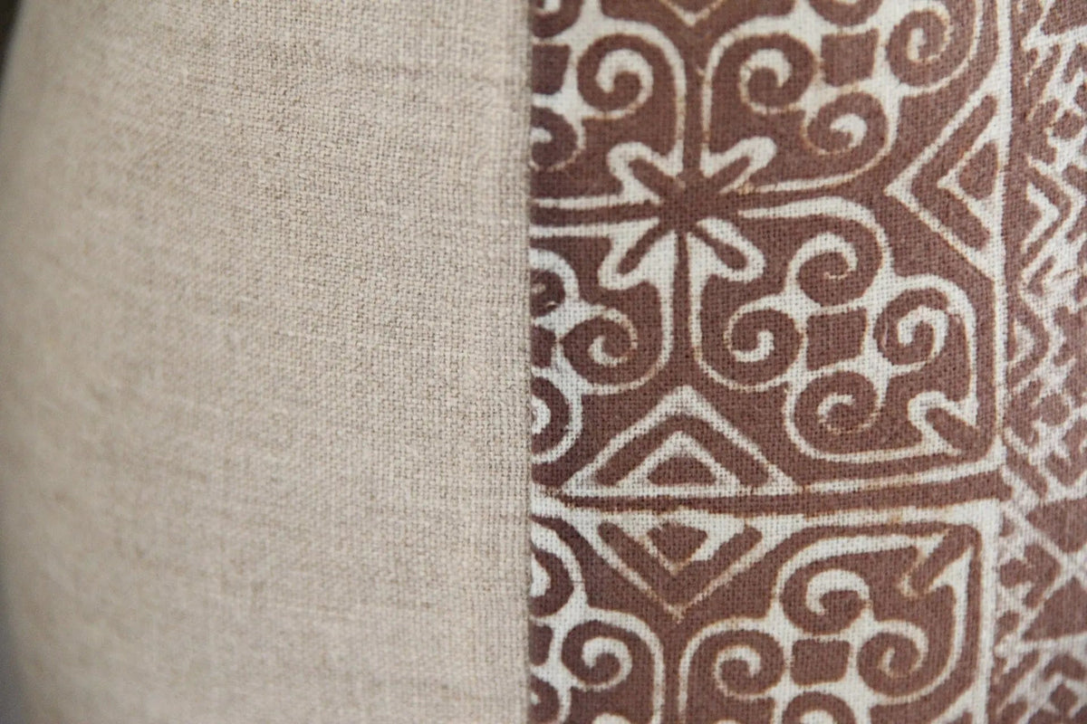Batik Pillow | Vintage Chocolate Brown Textile Cover - Debra Hall Lifestyle