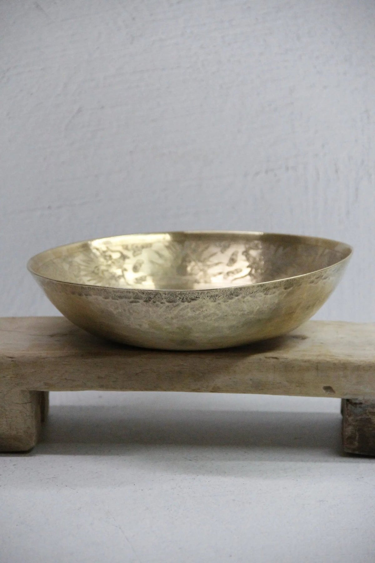 Brass Bowl Antique Chinese | Etched Stamped Solid Brass - Debra Hall Lifestyle