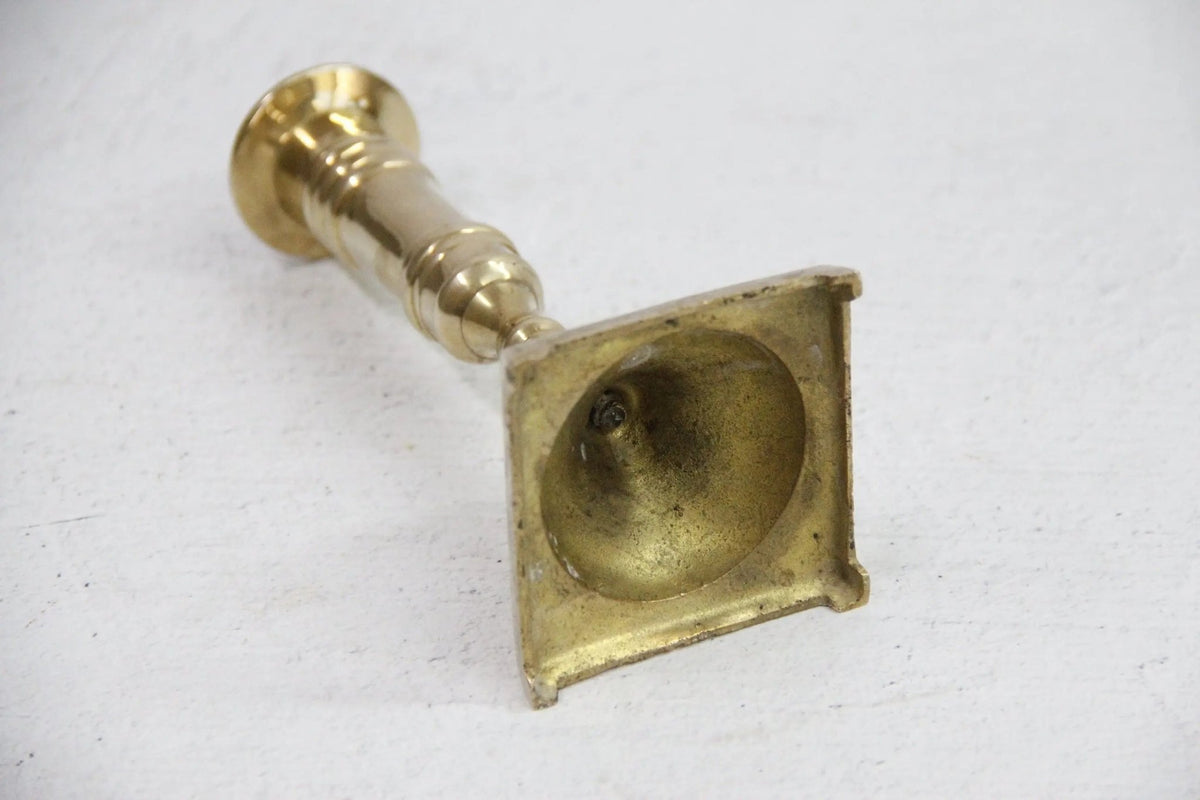 Brass Candle Holder Antique | Taper Footed Candlestick - Debra Hall Lifestyle