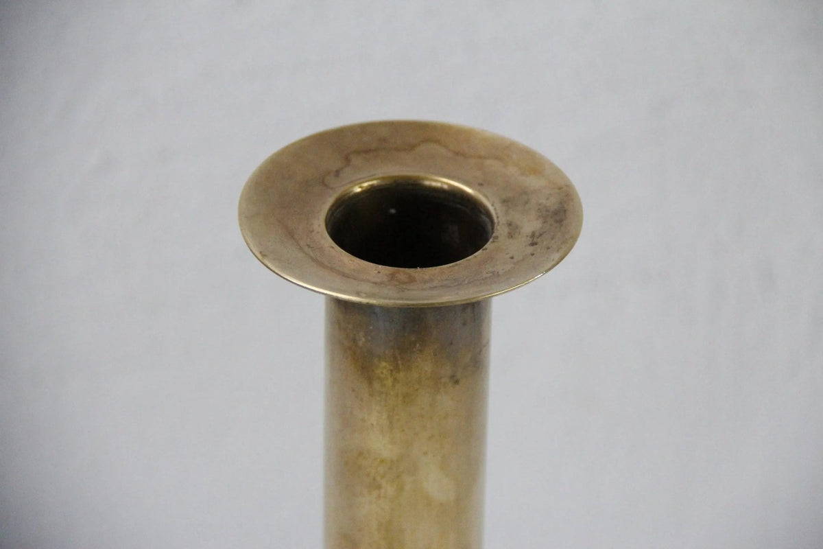 Brass Candle Holder Vintage-Oversize Chamber Candlestick - Debra Hall Lifestyle