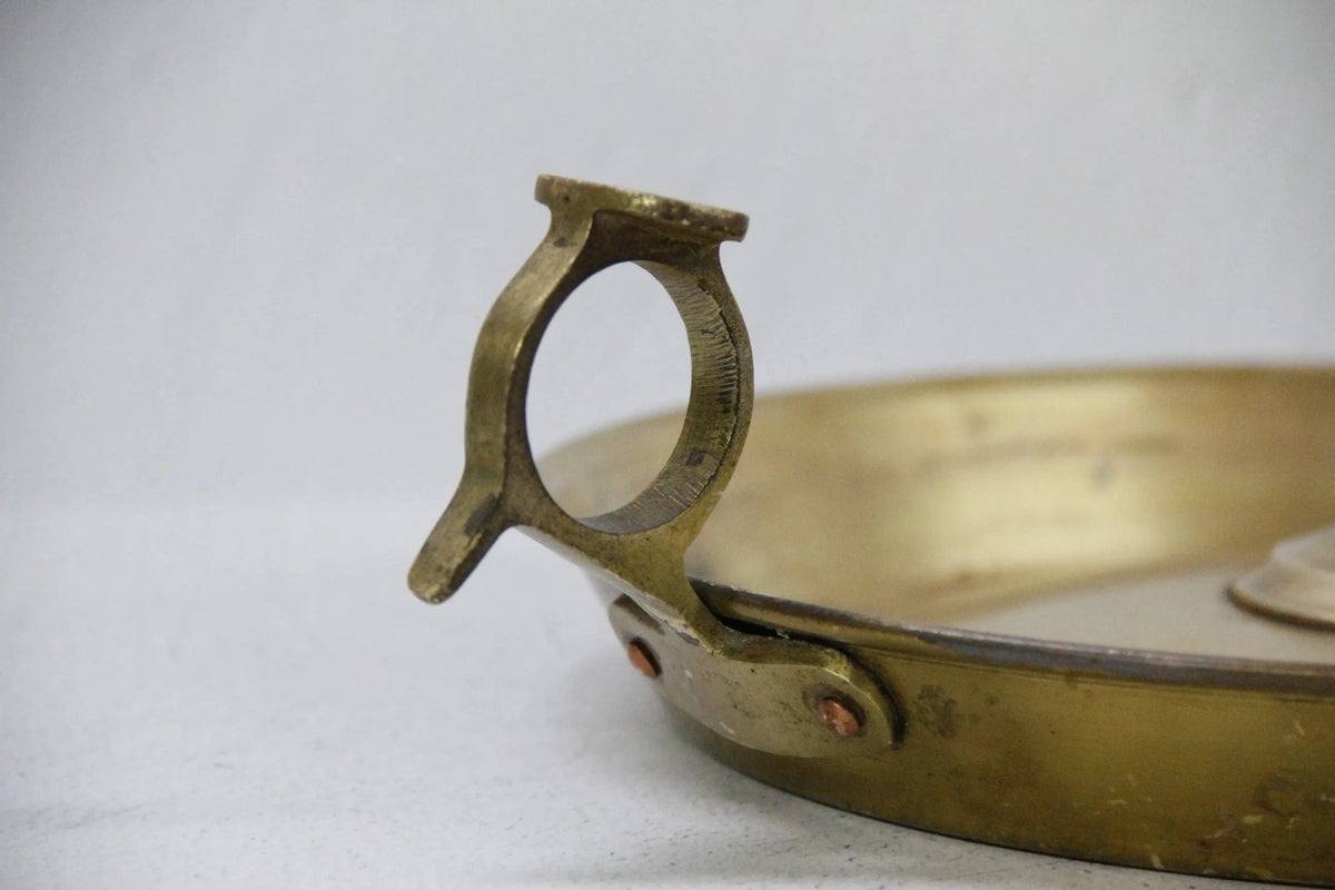 Brass Candle Holder Vintage-Oversize Chamber Candlestick - Debra Hall Lifestyle