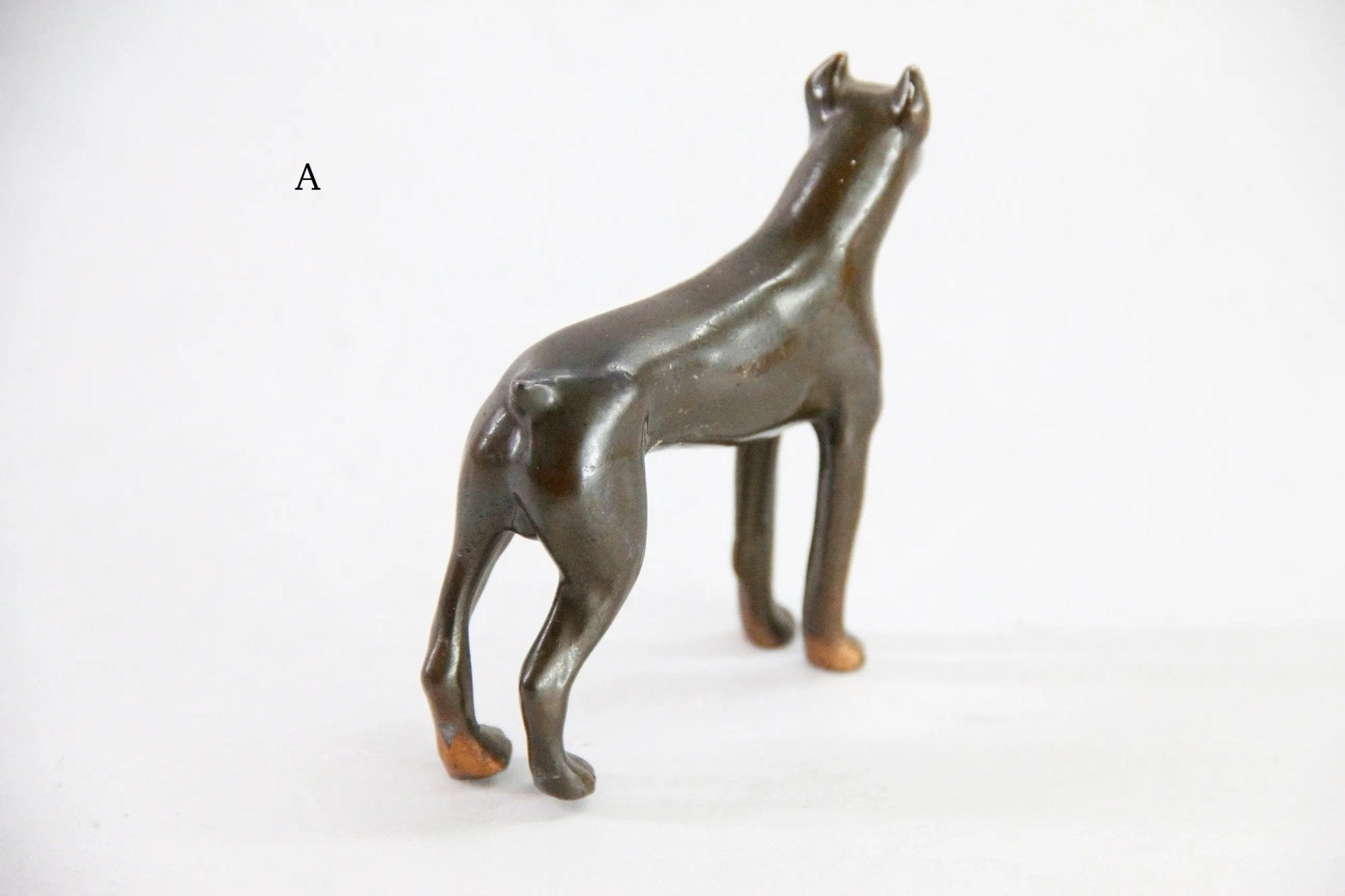 Bronze Dog Statue | Art Deco Doberman Pinscher Small - Debra Hall Lifestyle