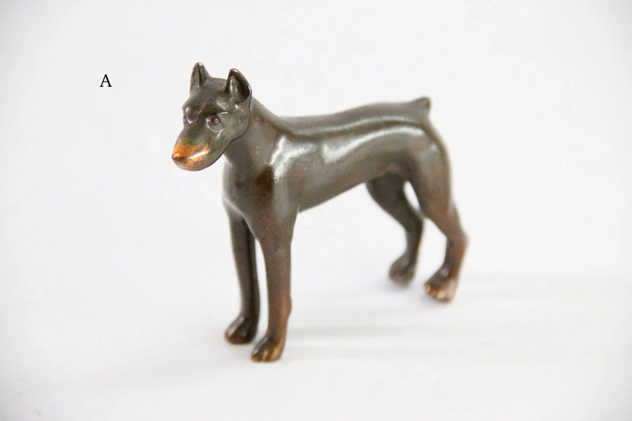 Bronze Dog Statue | Art Deco Doberman Pinscher Small - Debra Hall Lifestyle