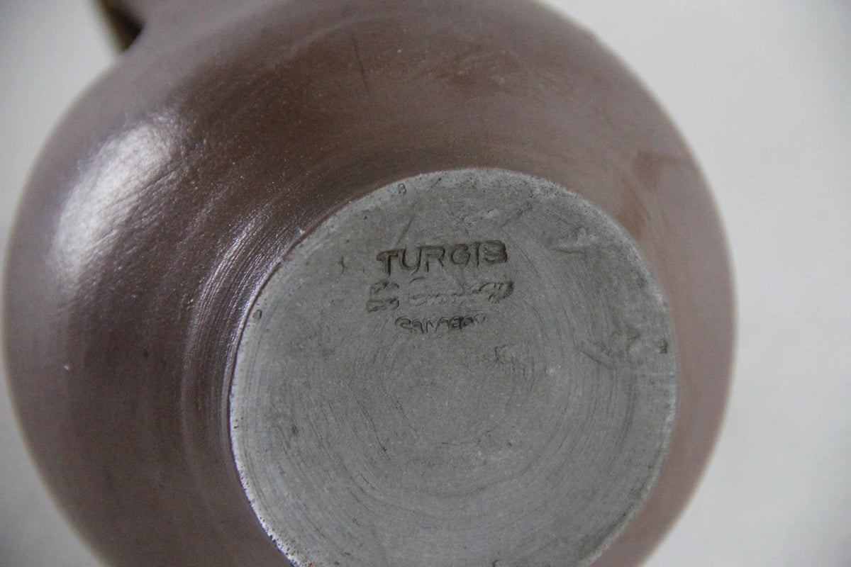 Calvados Bottle Vintage French Stoneware Vessel | Stamped - Debra Hall Lifestyle