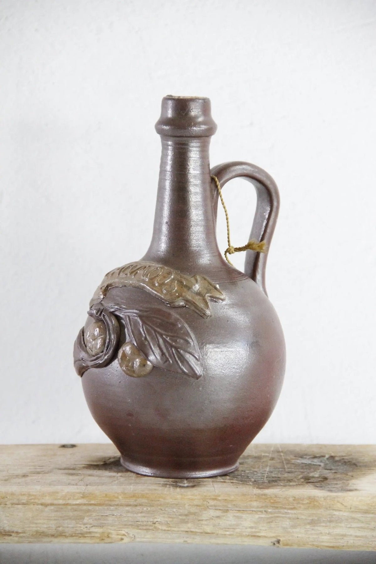 Calvados Bottle Vintage French Stoneware Vessel | Stamped - Debra Hall Lifestyle