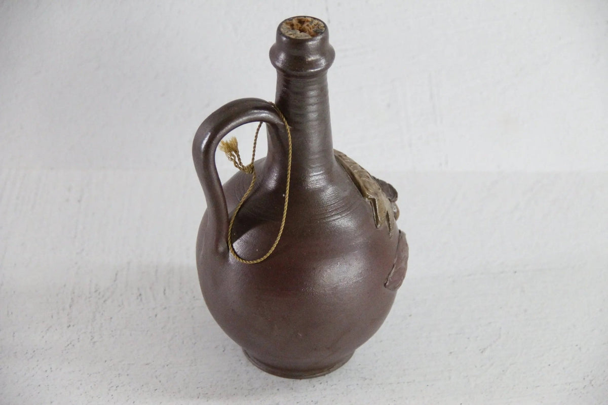 Calvados Bottle Vintage French Stoneware Vessel | Stamped - Debra Hall Lifestyle