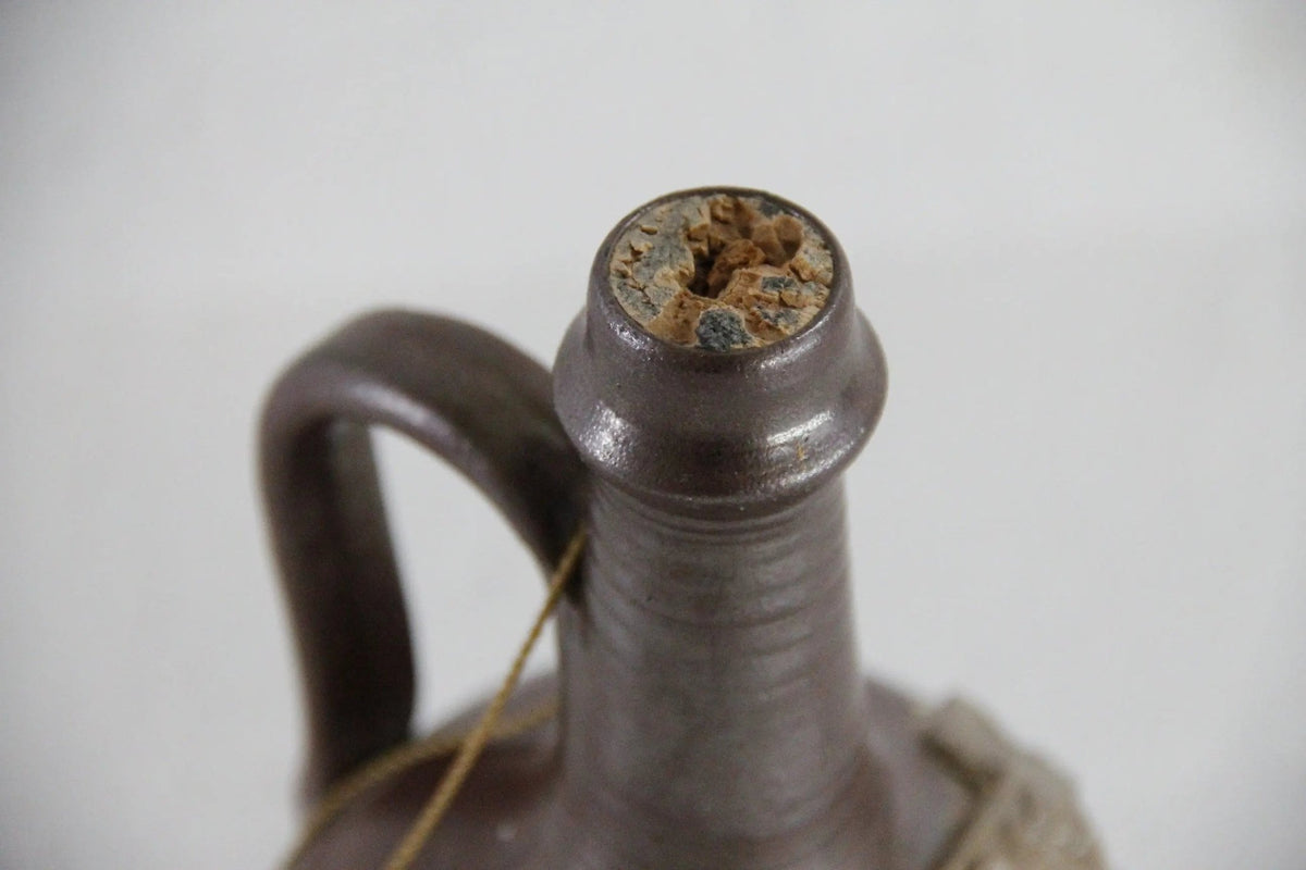 Calvados Bottle Vintage French Stoneware Vessel | Stamped - Debra Hall Lifestyle