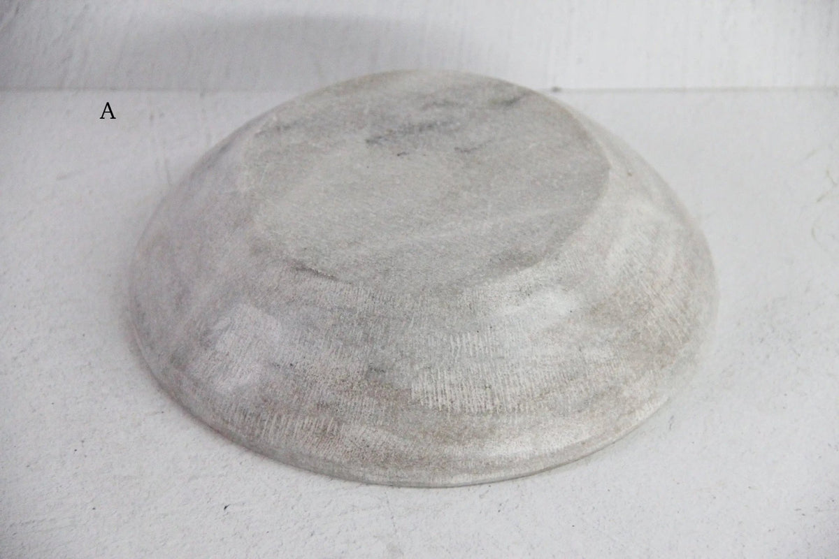 Carved Marble Bowl | Vintage Honed Stone Catchall Dish - Debra Hall Lifestyle