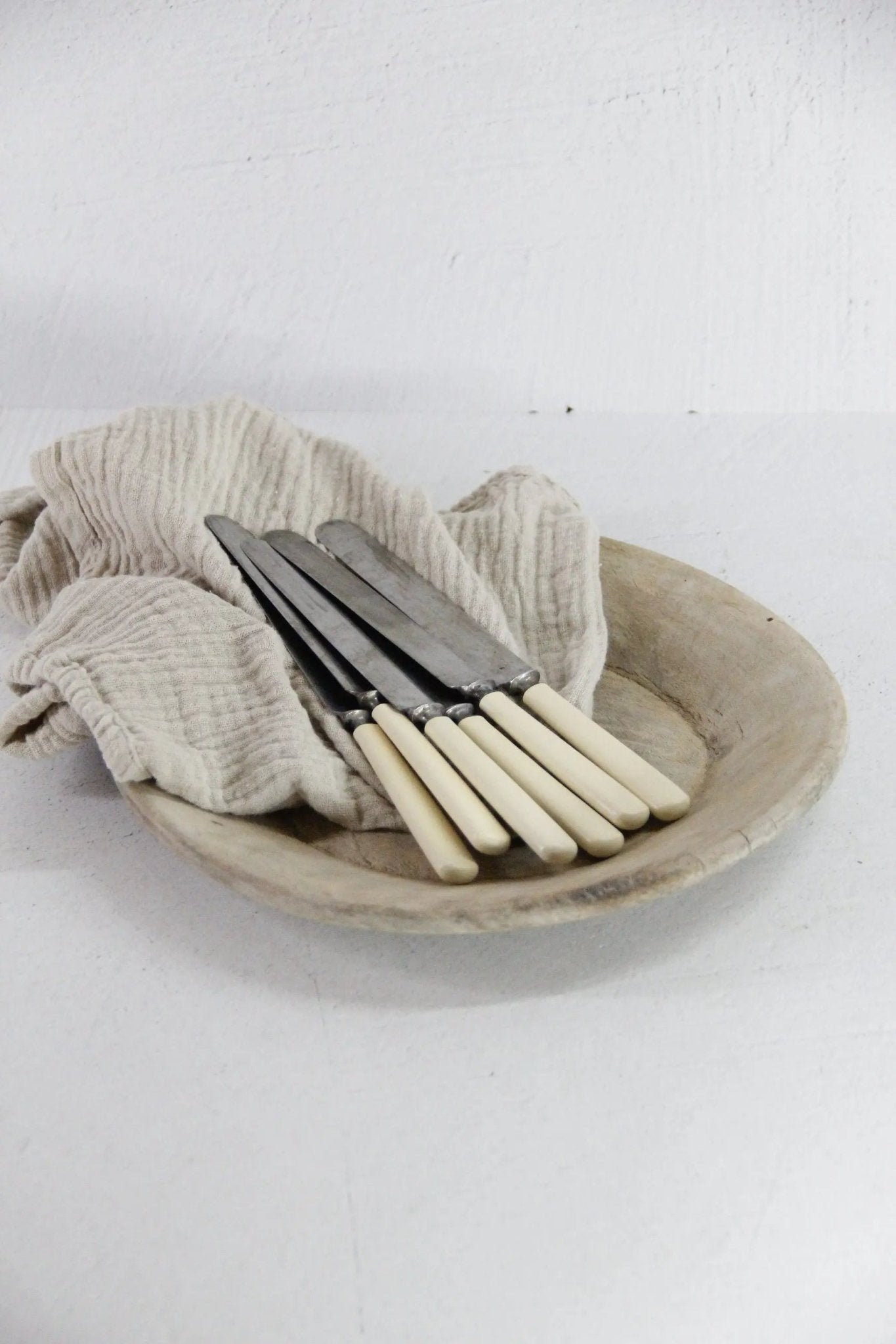 Celluloid Knives | Antique Set of 6 Flatware Dinner Knife - Debra Hall Lifestyle