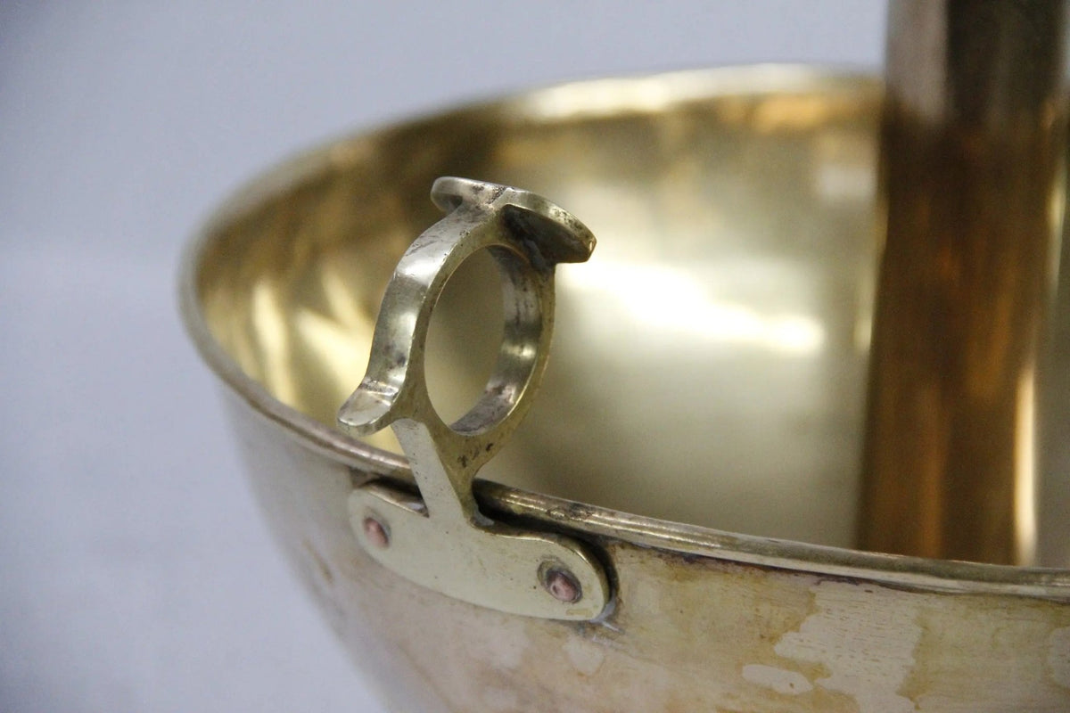Chamber Candle Holder-Oversize Antique Brass Candlestick - Debra Hall Lifestyle