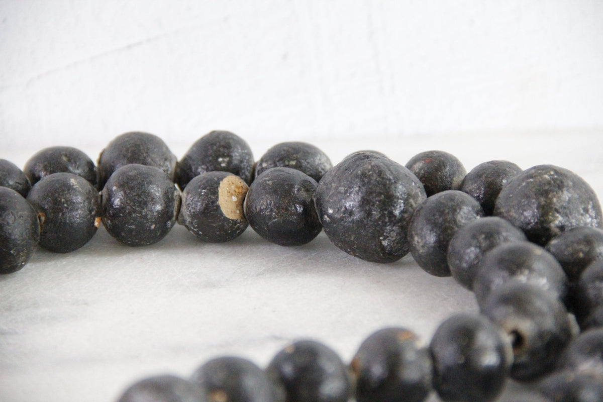 Clay Rosary | Large Vintage Hand Made Pottery Cross & Beads - Debra Hall Lifestyle