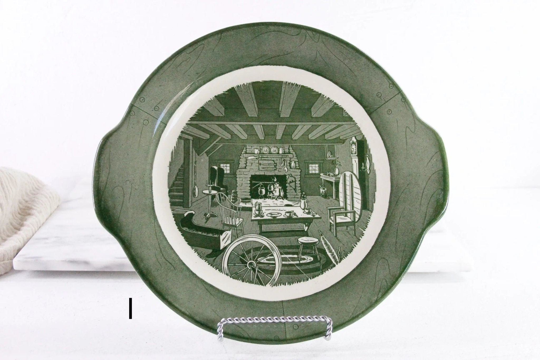 Colonial Homestead Dishes | Vintage 1950s Royal China Green - Debra Hall Lifestyle
