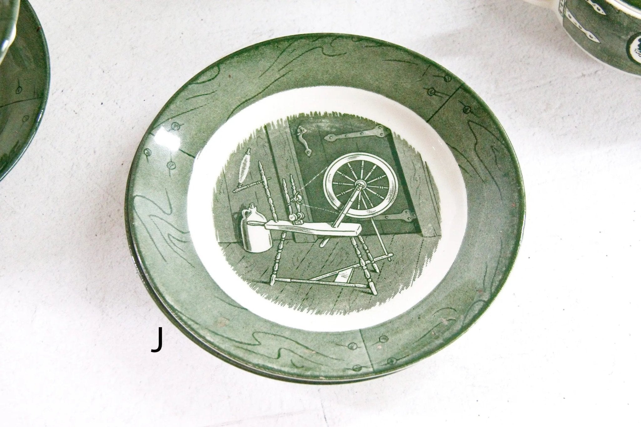 Colonial Homestead Dishes | Vintage 1950s Royal China Green - Debra Hall Lifestyle