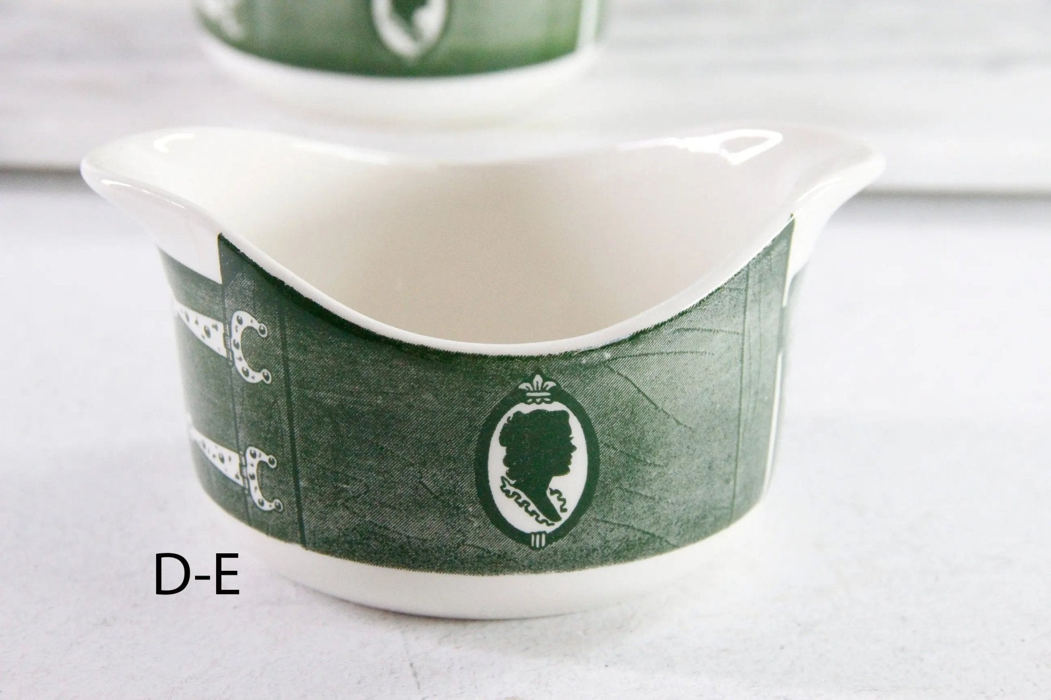 Colonial Homestead Dishes | Vintage 1950s Royal China Green - Debra Hall Lifestyle