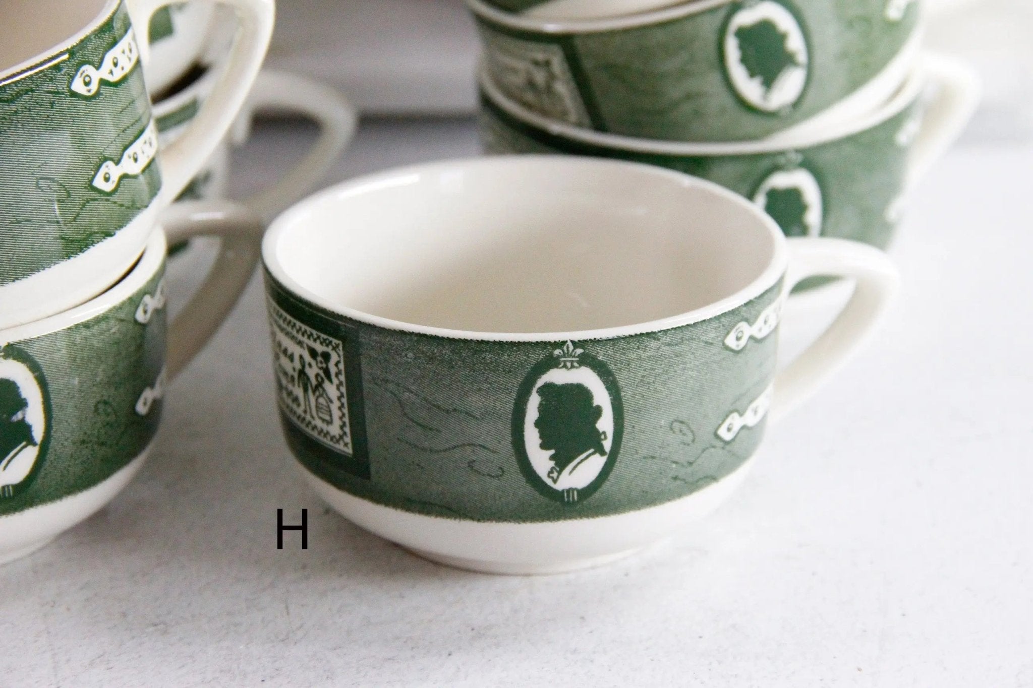 Colonial Homestead Dishes | Vintage 1950s Royal China Green - Debra Hall Lifestyle