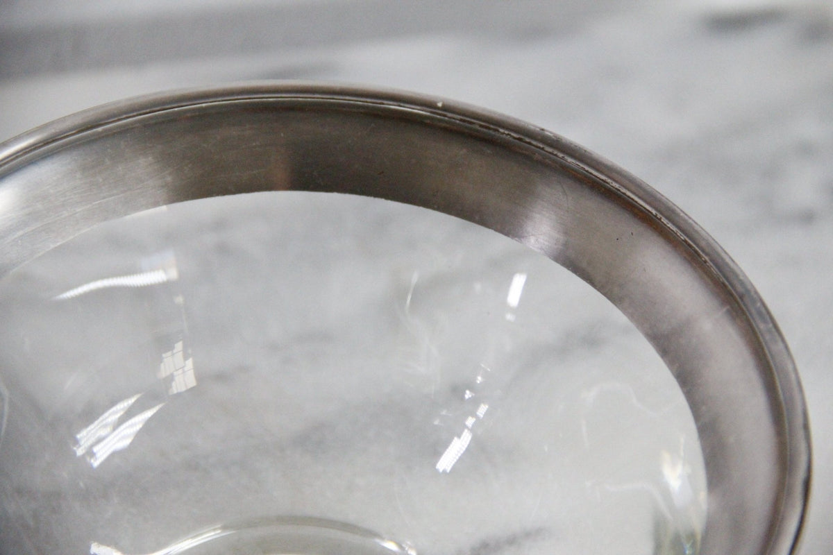 Dorothy Thorpe Chip and Dip Set | Mid-Century Glass Bowls with Sterling Overlay - Debra Hall Lifestyle