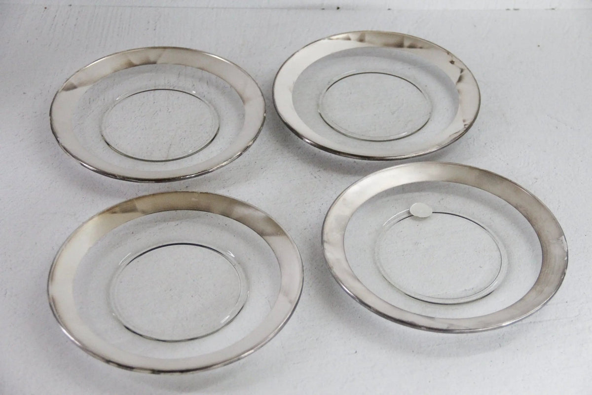 Dorothy Thorpe Plates | Vintage Silver Band Lunch Plates - Debra Hall Lifestyle