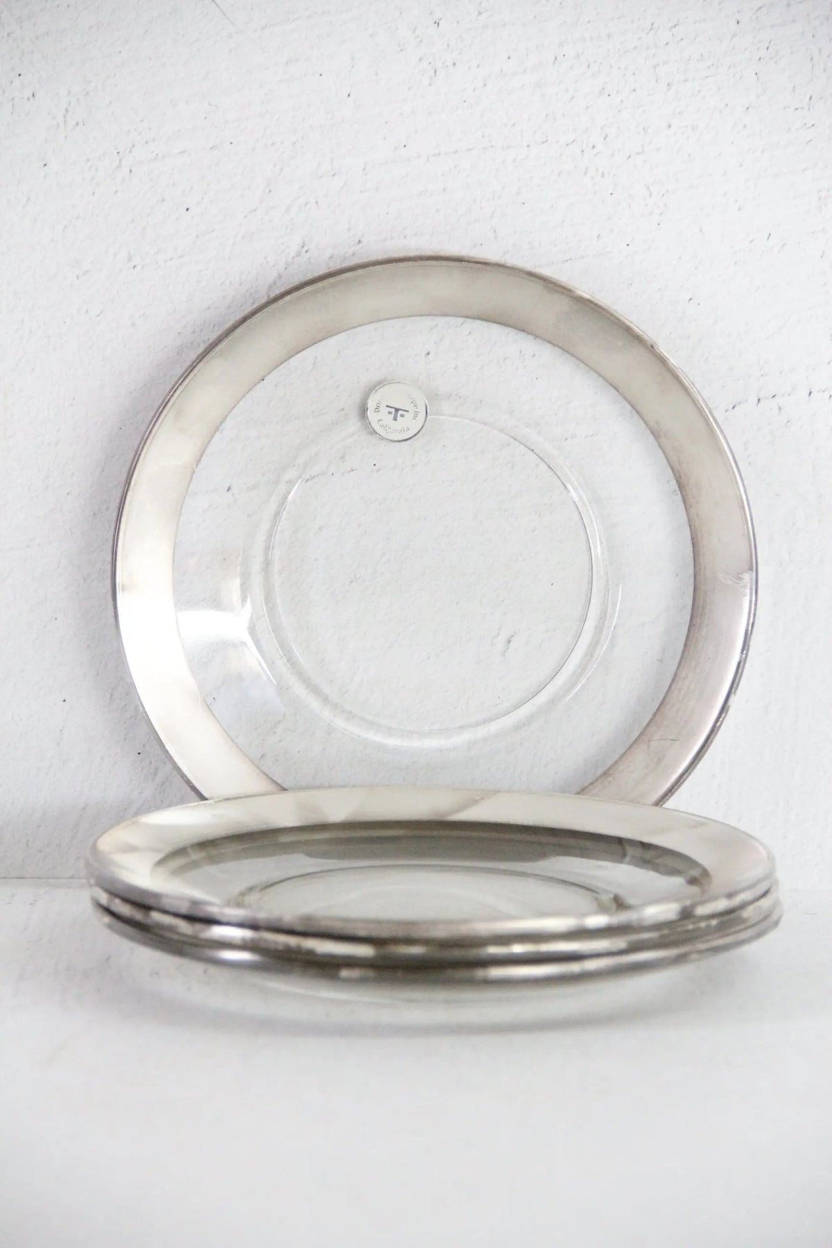 Dorothy Thorpe Plates | Vintage Silver Band Lunch Plates - Debra Hall Lifestyle