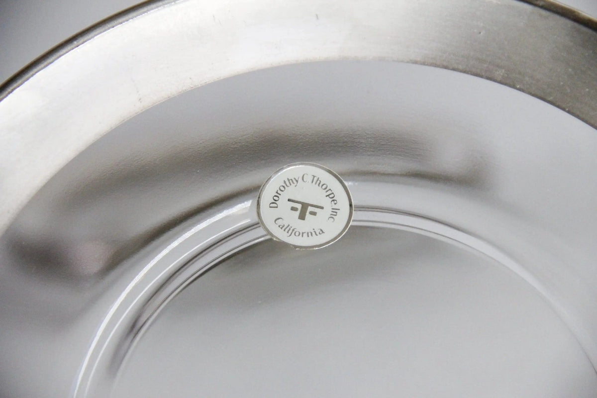 Dorothy Thorpe Plates | Vintage Silver Band Lunch Plates - Debra Hall Lifestyle