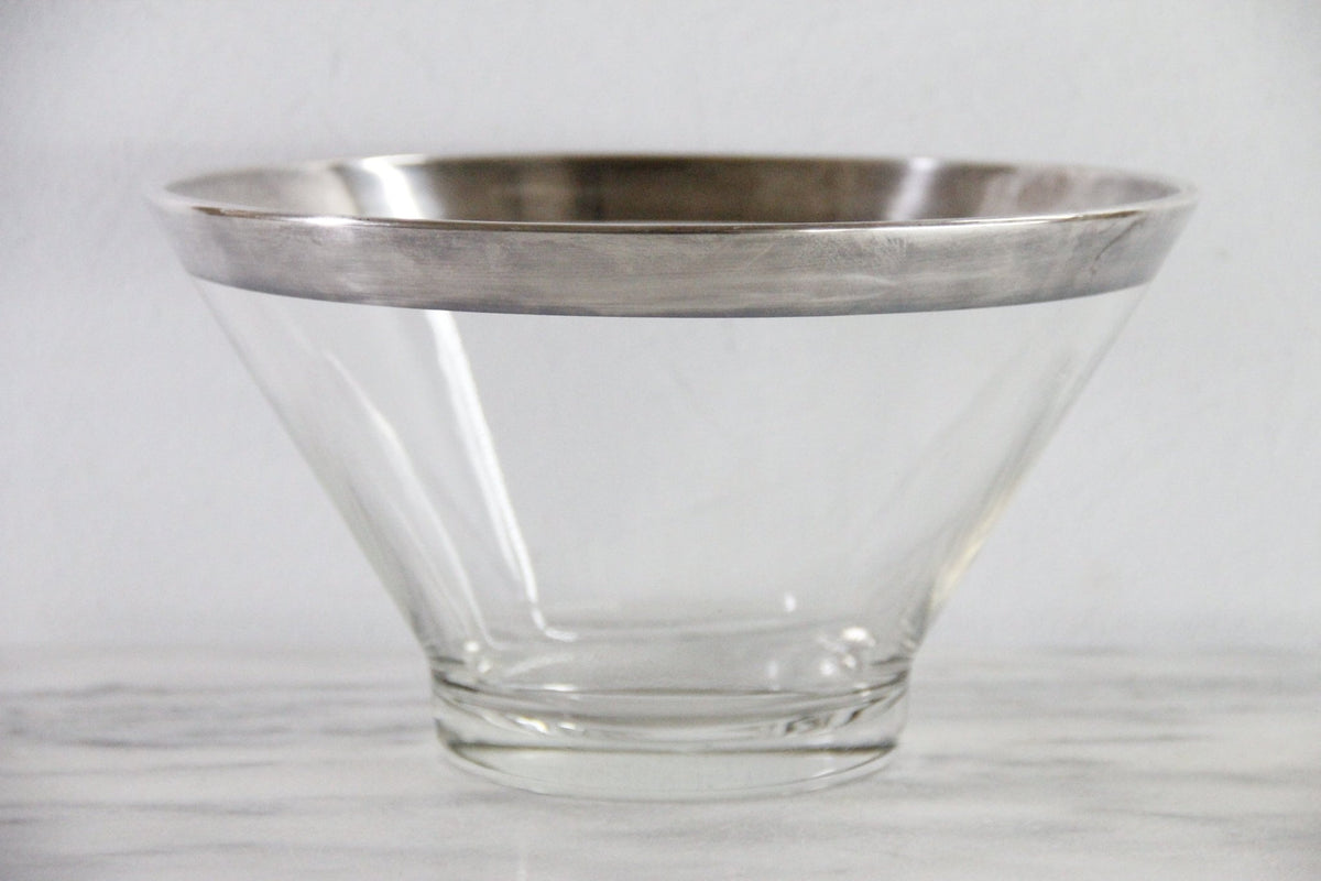 Dorothy Thorpe Silver Band Bowl | 10.75" Salad Bowl - Debra Hall Lifestyle