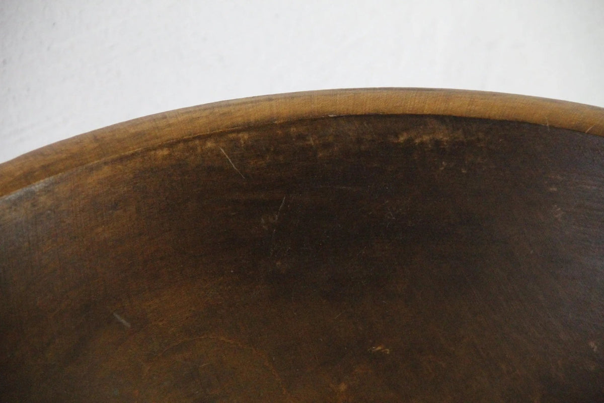 Extra Large Wood Bowl | Vintage Scandinavian Pedestal Style - Debra Hall Lifestyle
