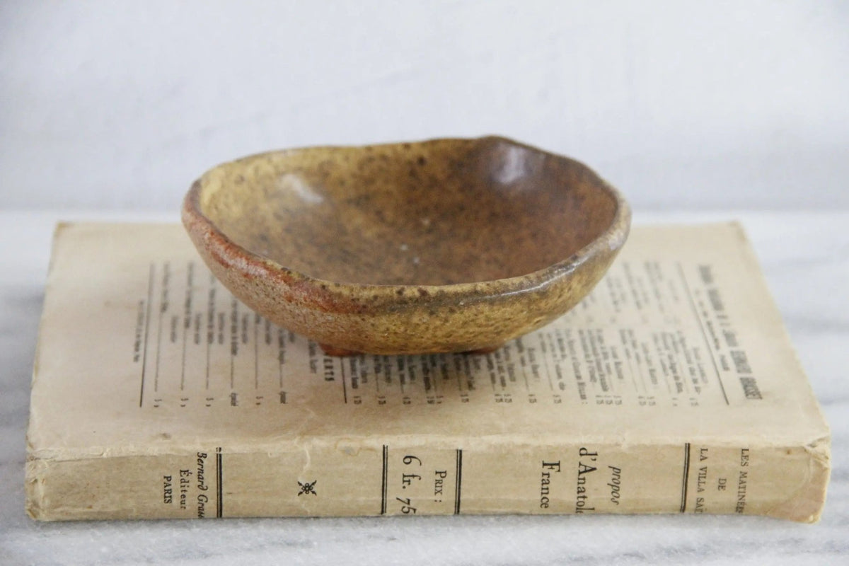 Footed Pottery Bowl Vintage | Studio Art Dish - Debra Hall Lifestyle