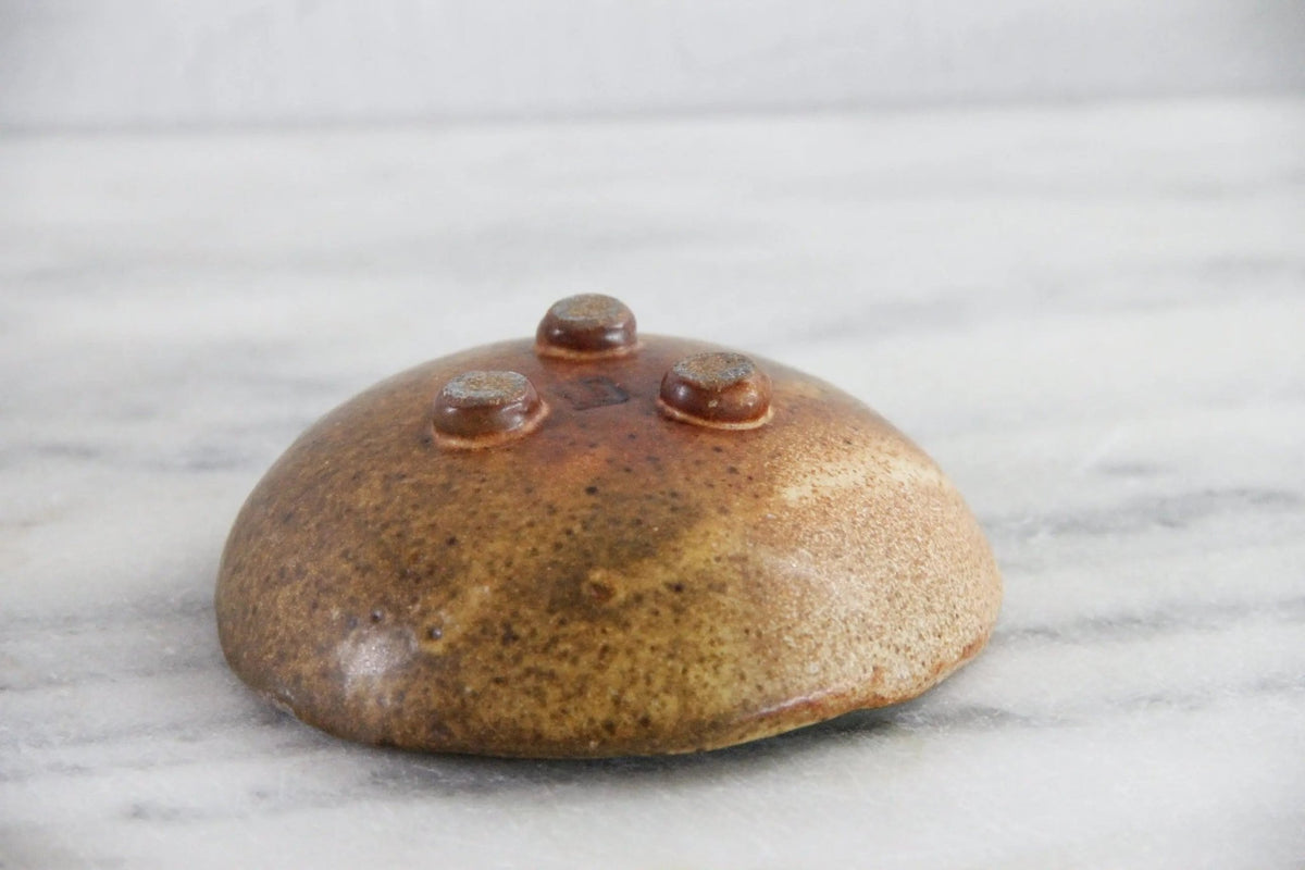 Footed Pottery Bowl Vintage | Studio Art Dish - Debra Hall Lifestyle