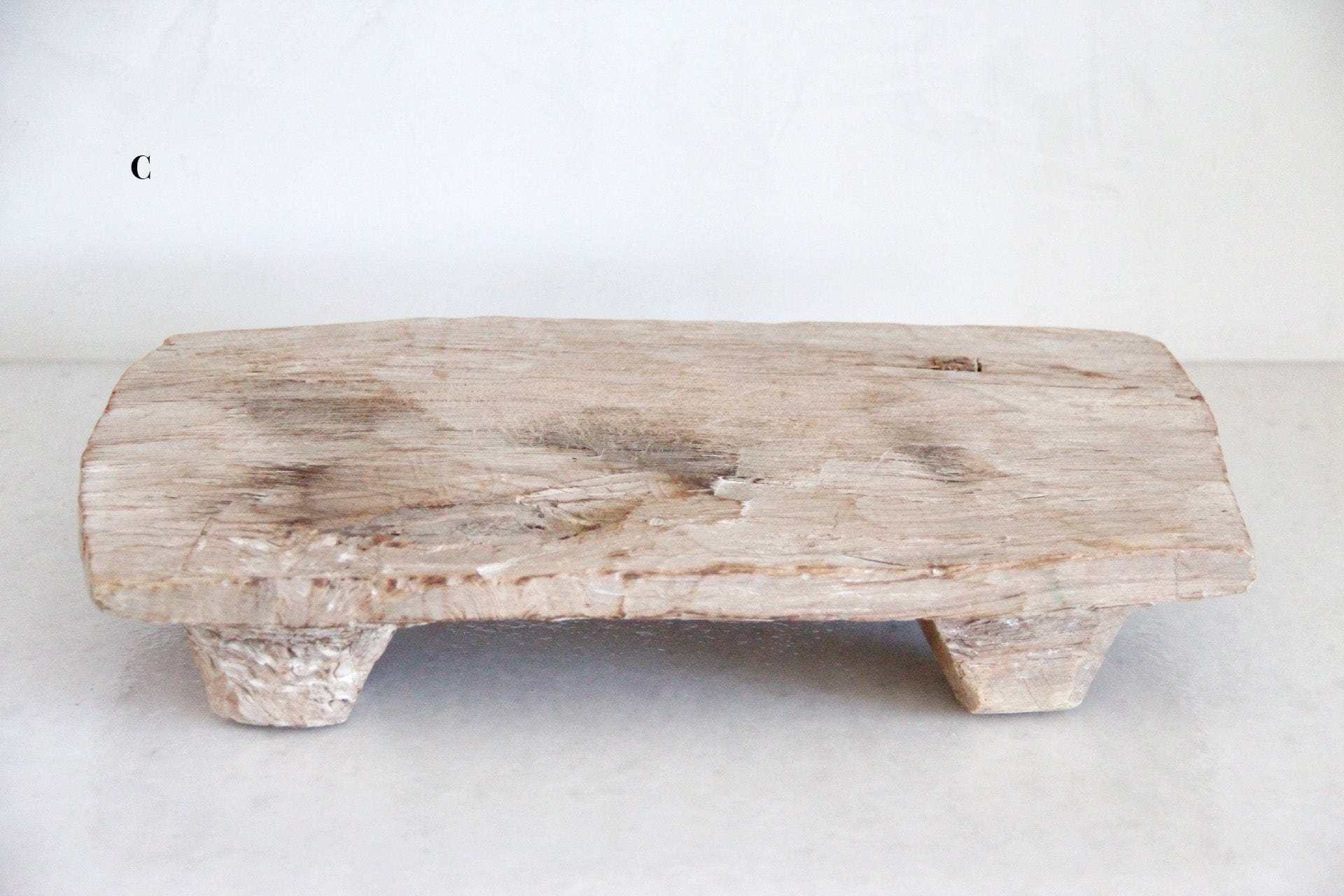 Found Wood Bajot Table India | Bleached Riser Breadboard