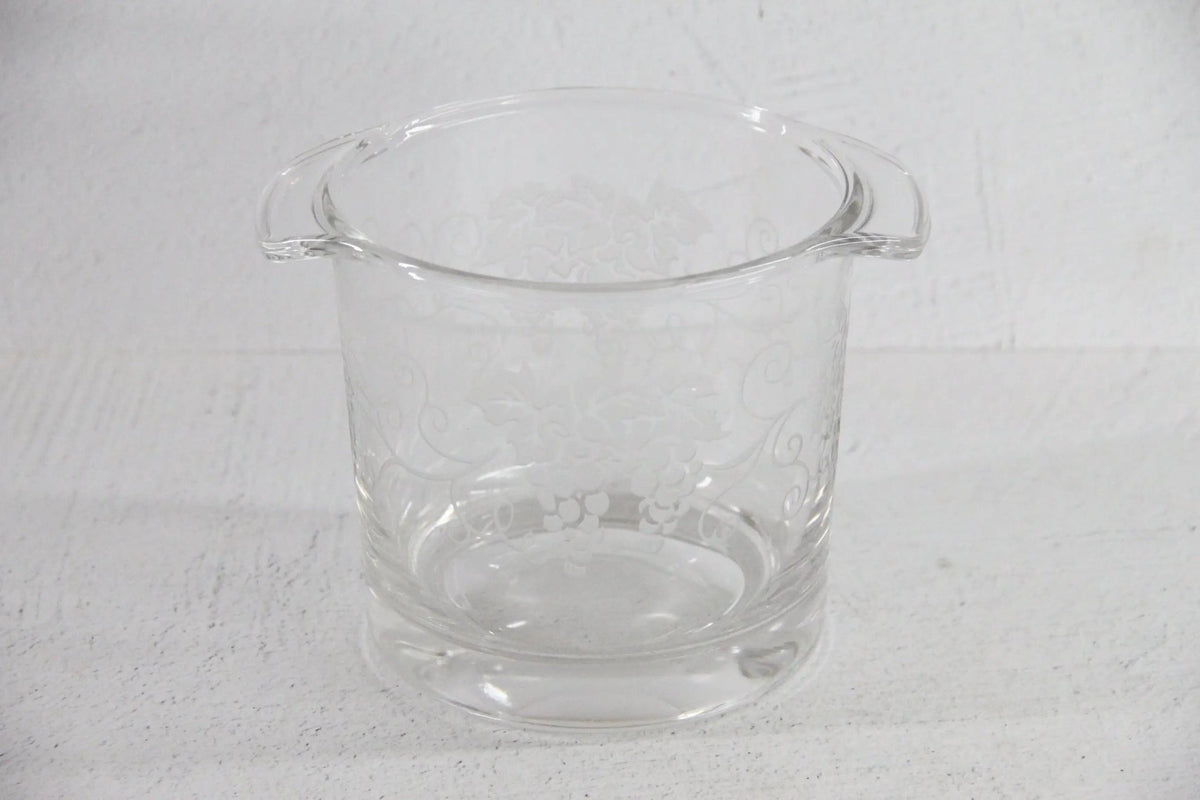 French Champagne Bucket Vintage | Etched Grapes - Debra Hall Lifestyle