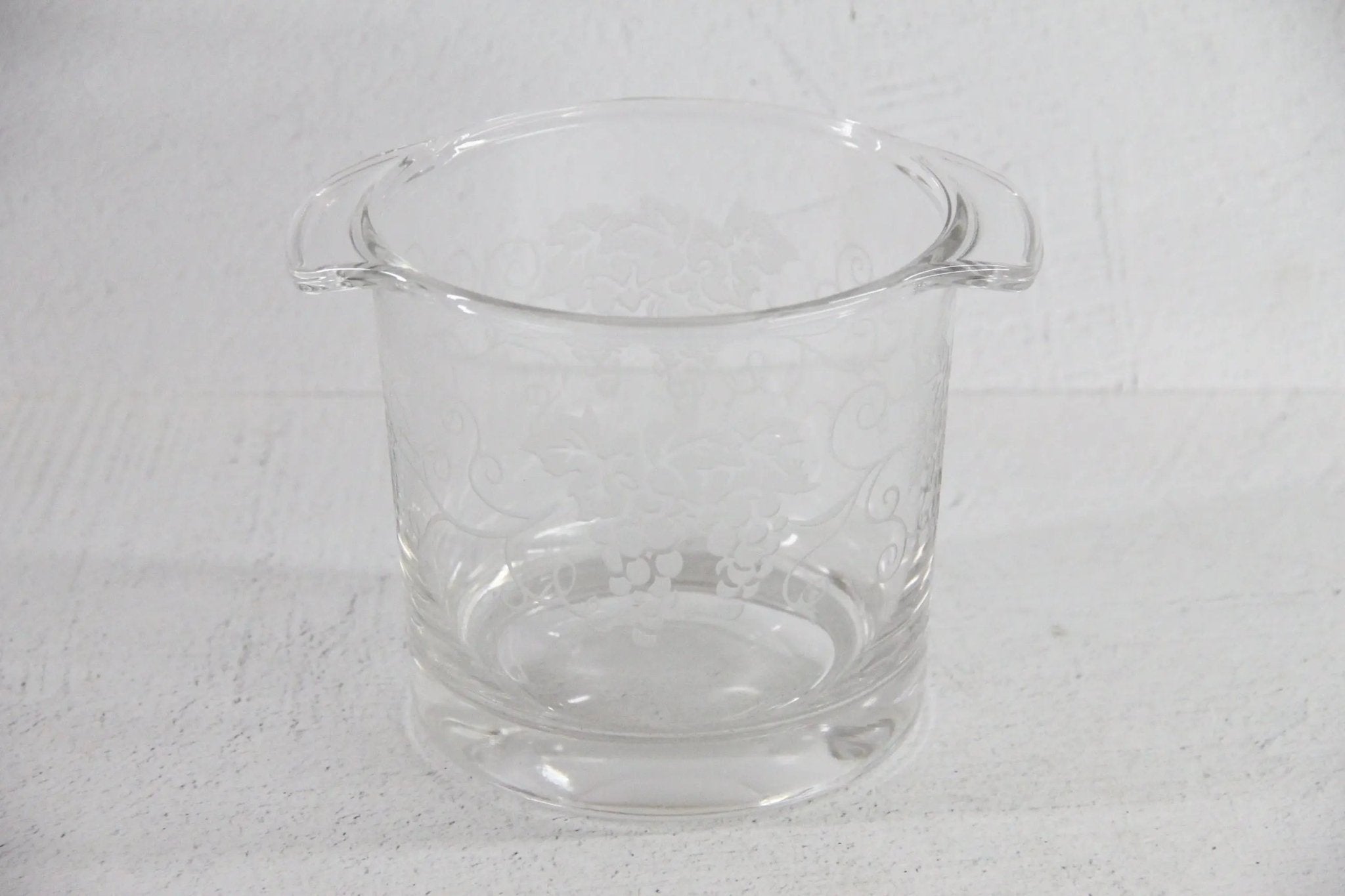 French Champagne Bucket Vintage | Etched Grapes - Debra Hall Lifestyle