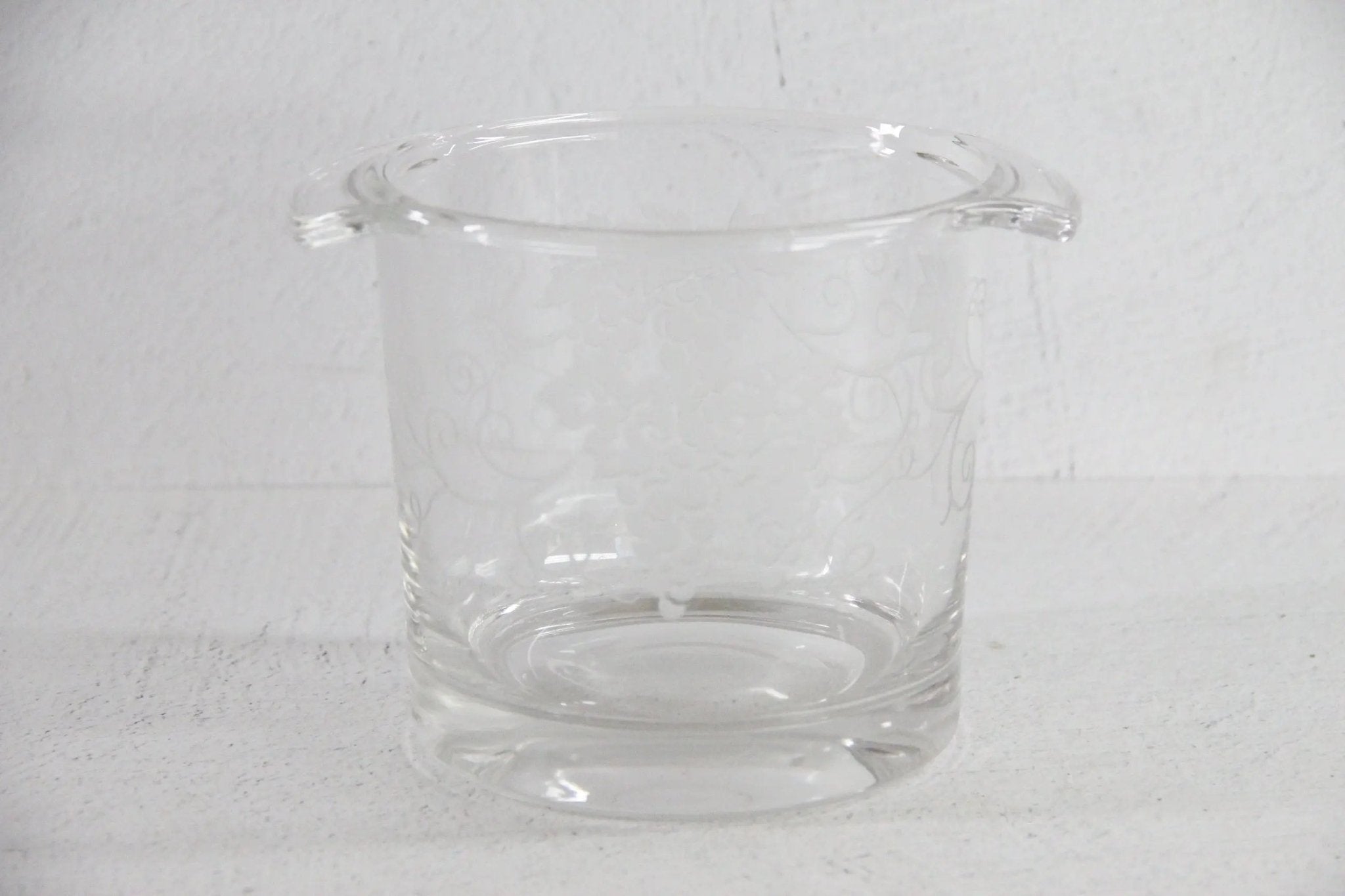 French Champagne Bucket Vintage | Etched Grapes - Debra Hall Lifestyle