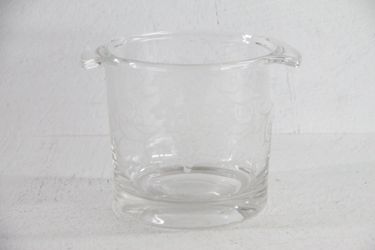 French Champagne Bucket Vintage | Etched Grapes - Debra Hall Lifestyle