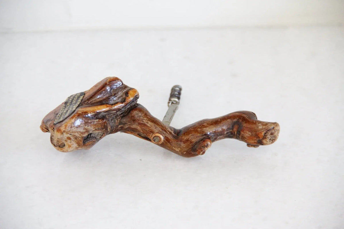 French Corkscrew | Vintage Grapevine Wood Bottle Pull - Debra Hall Lifestyle